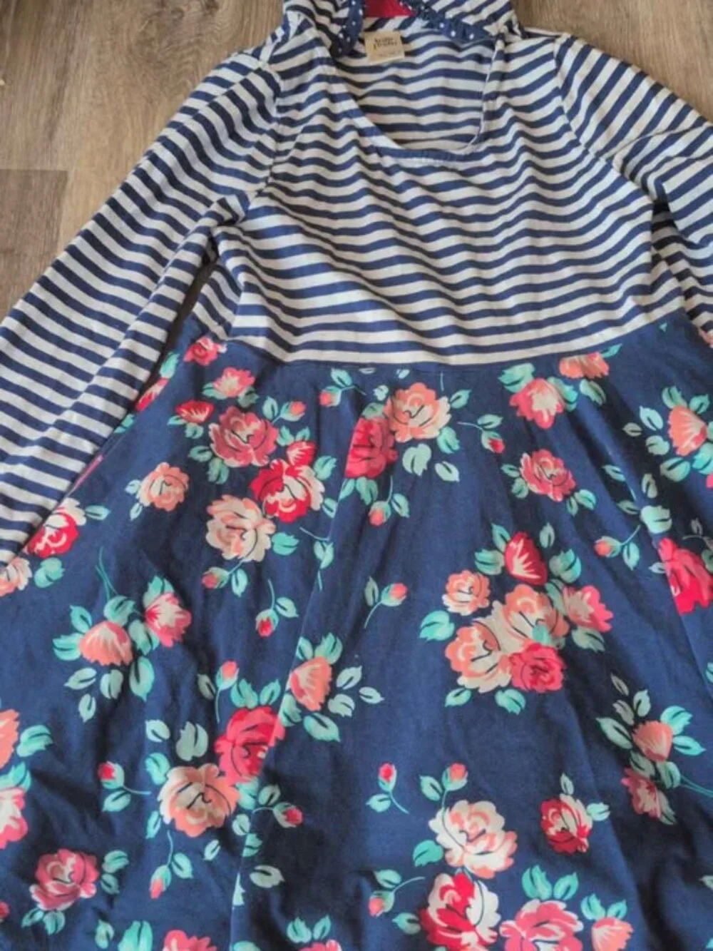 wildflowers size 12 girls Striped Floral Hooded Dress